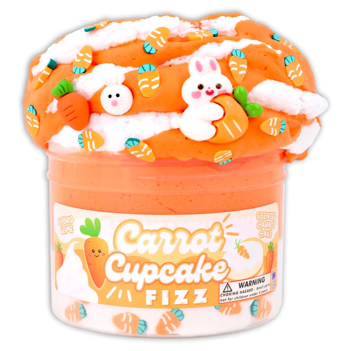 Carrot Cupcake Fizz Slime