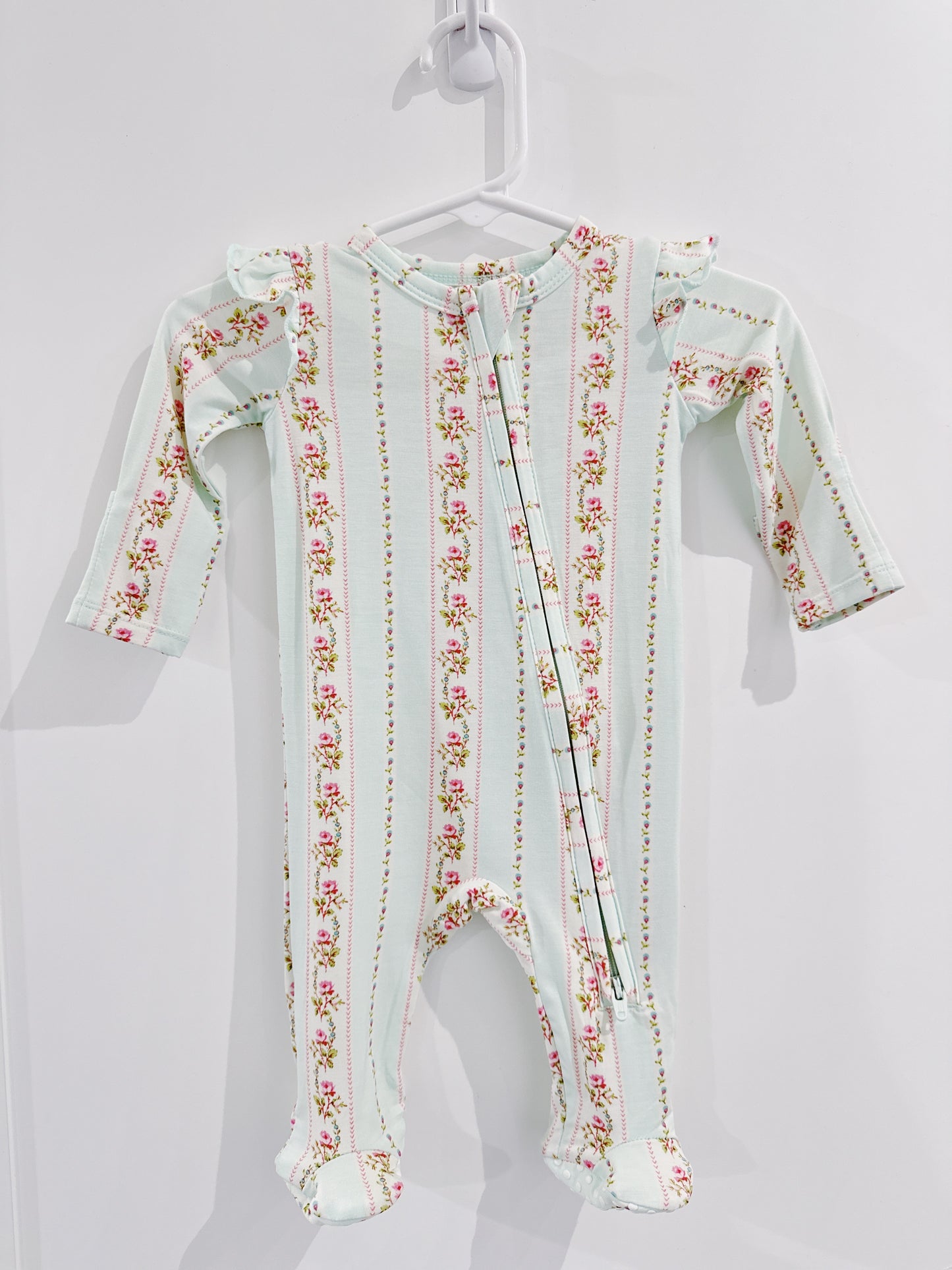 Antoinette Stripe 2 Way Zipper Footie