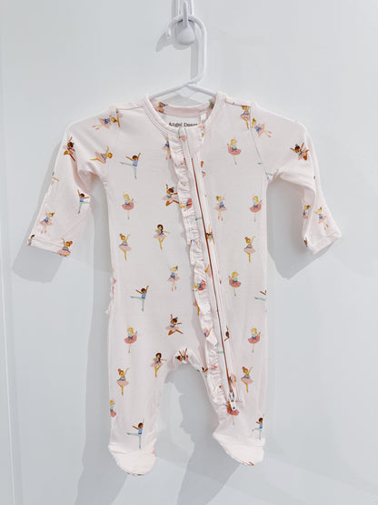 Petit Ballet 2 Way Ruffle Zipper Footie