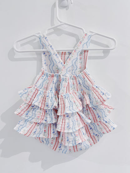 Tulip Stripe Ruffle Sunsuit