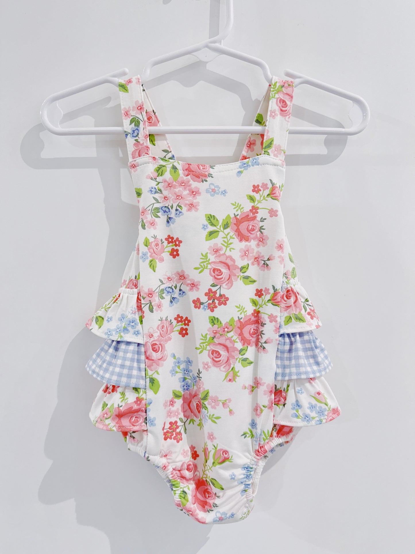 Cute Little Roses Ruffle Sunsuit
