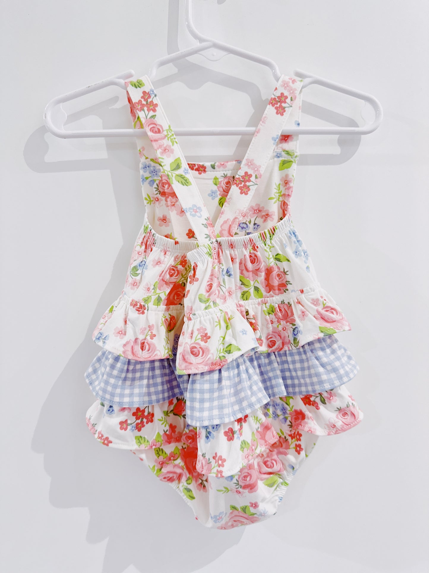 Cute Little Roses Ruffle Sunsuit