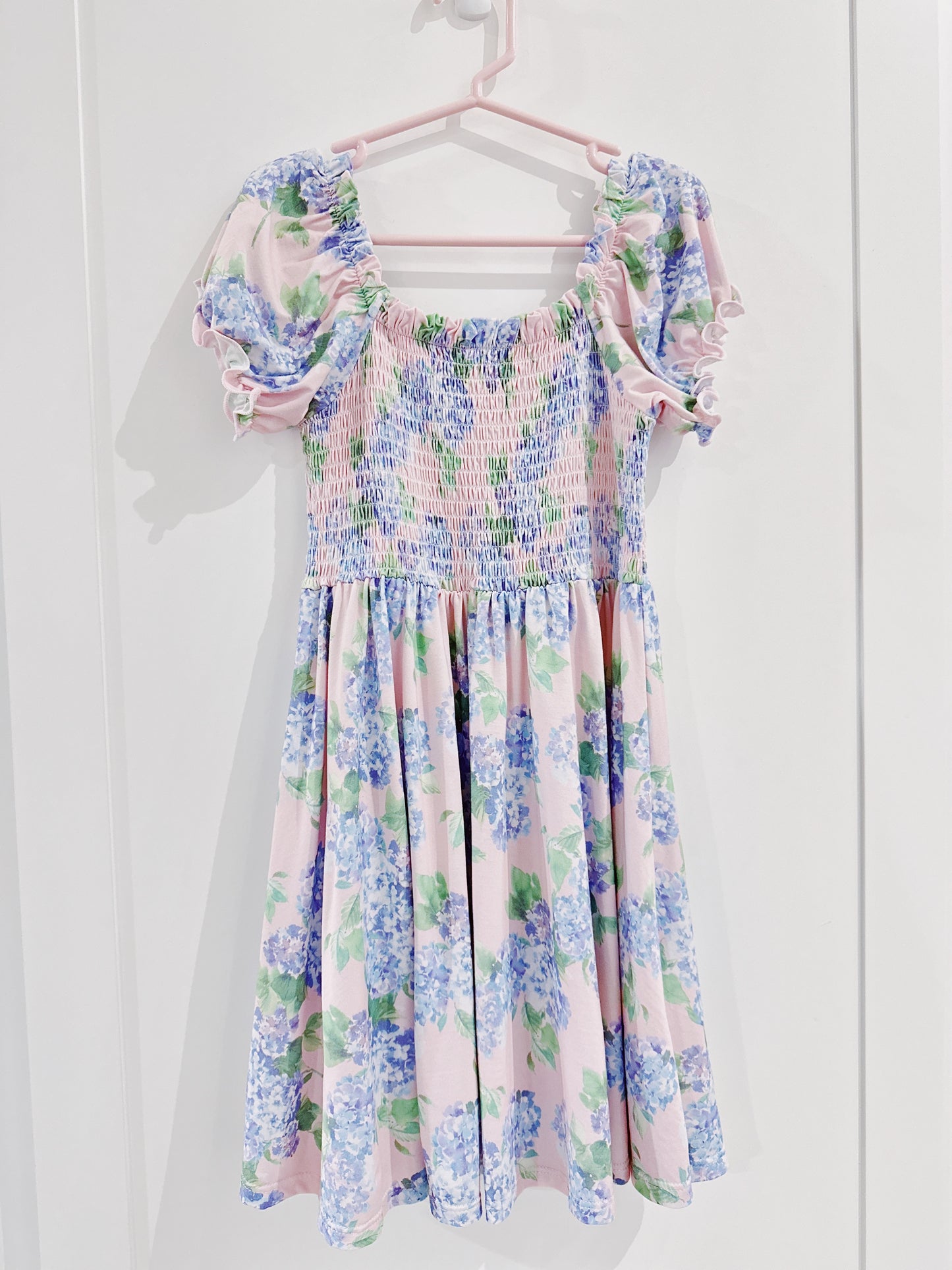 Hydrangeas Smocked Twirl Dress