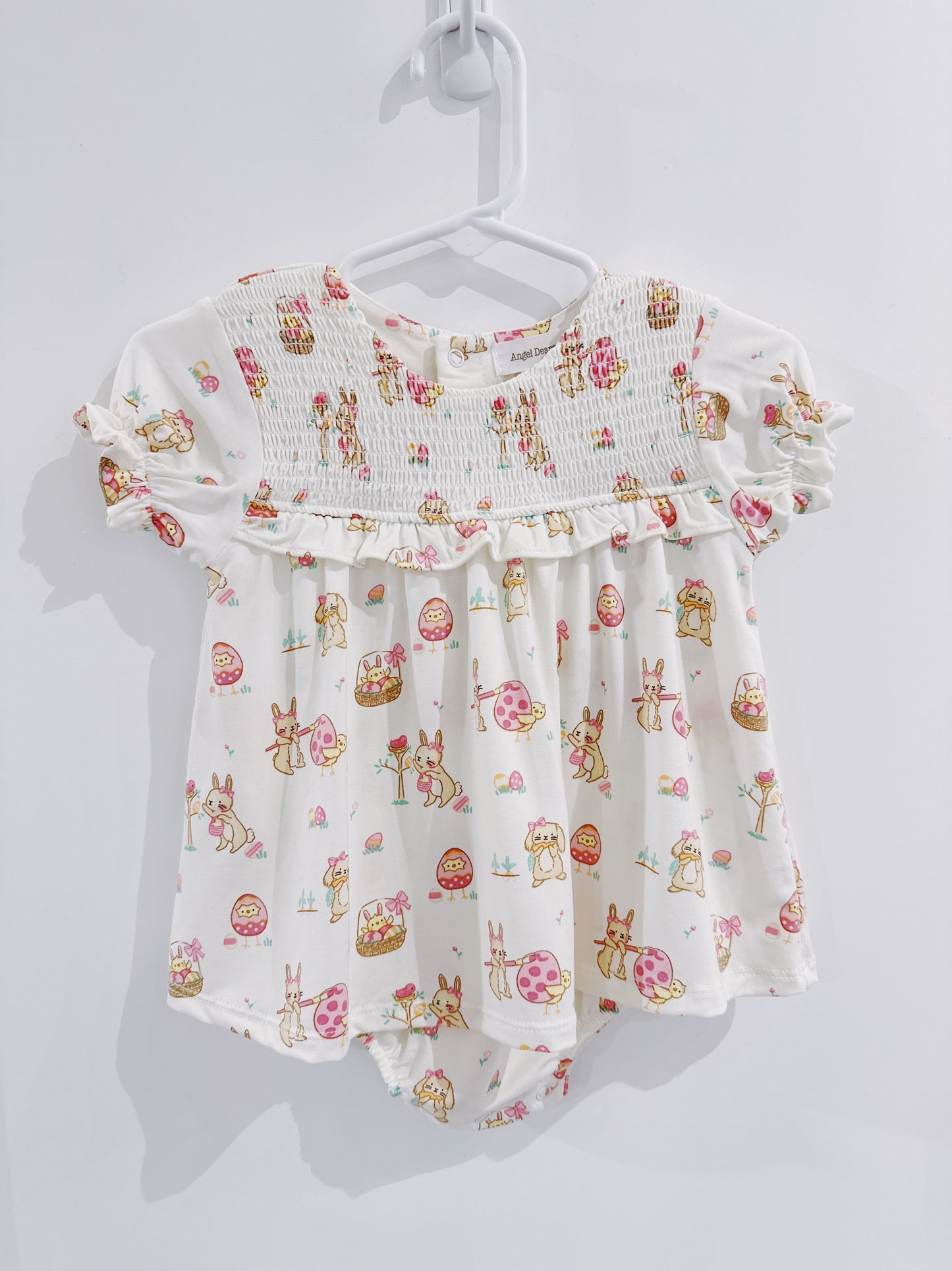 Easter Egg Hunt Smocked Ruffle Skirted Bubble