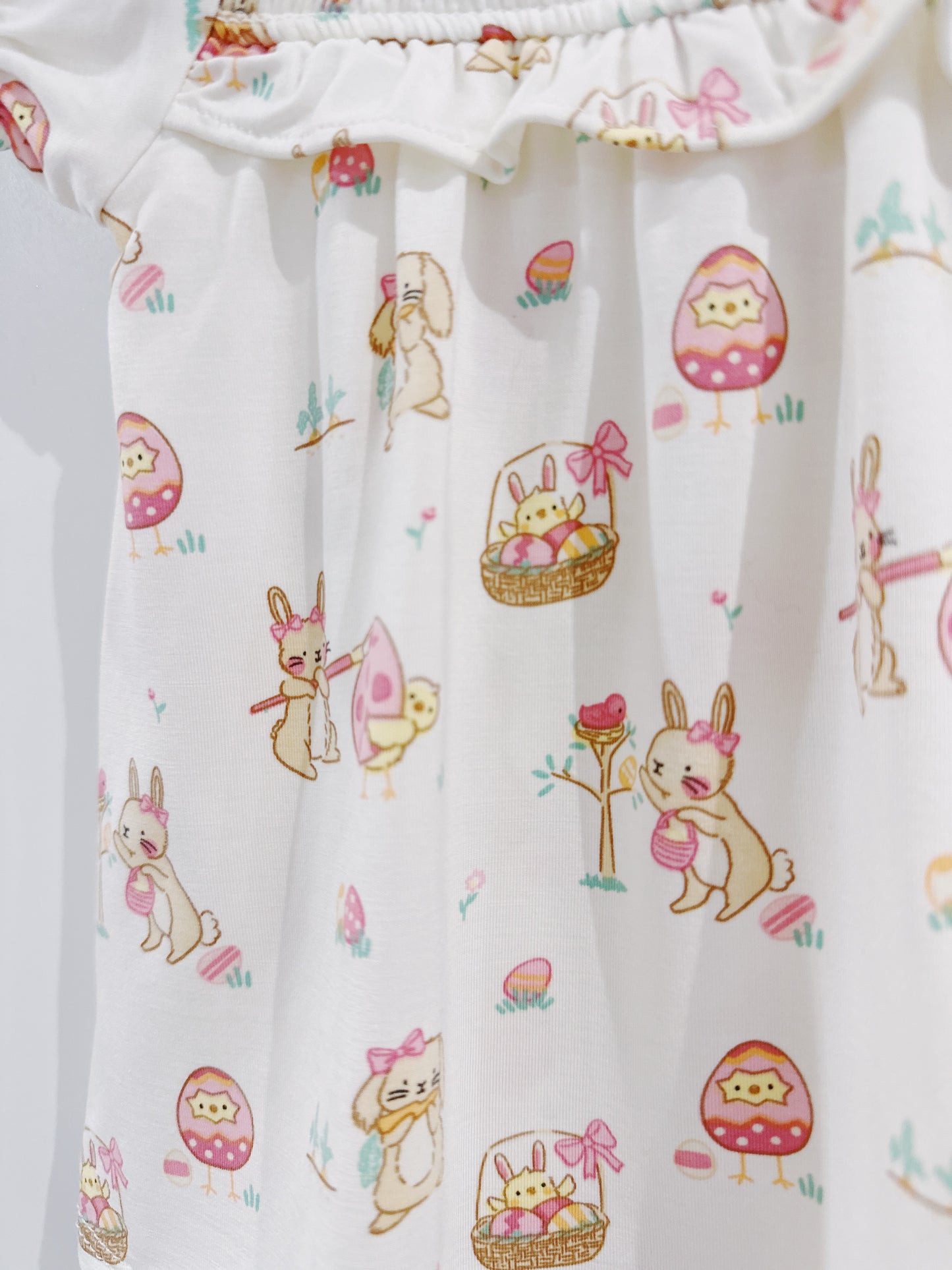 Easter Egg Hunt Smocked Ruffle Skirted Bubble