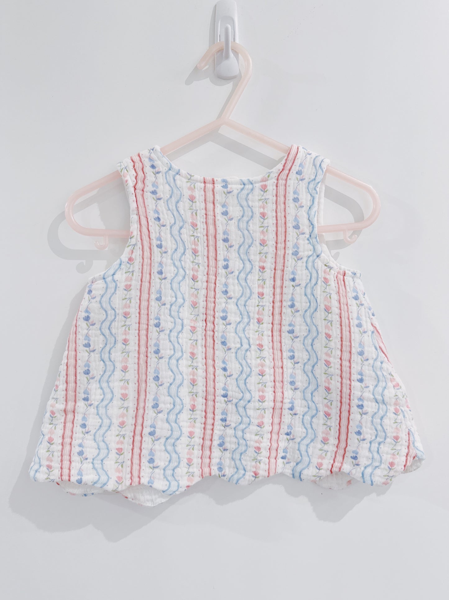 Tulip Stripe Scallop Back Bloomer Set