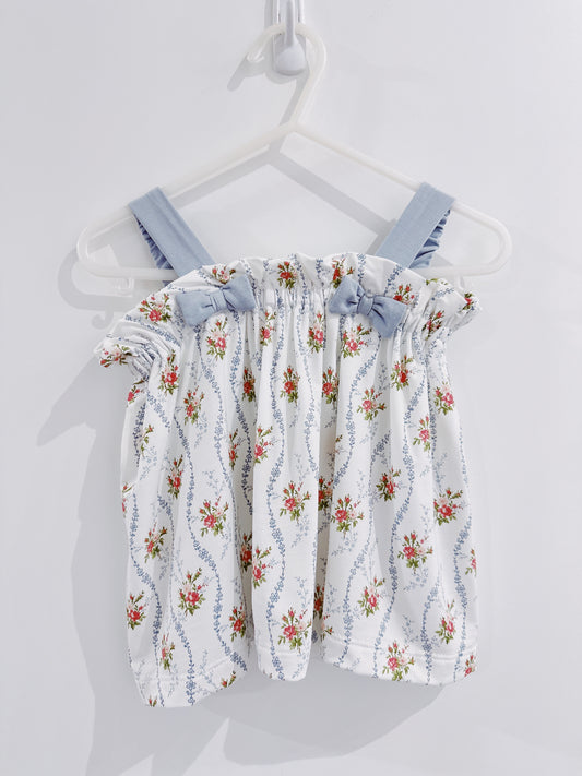 Heirloom Rose Stripe Ruffle Bloomer Set