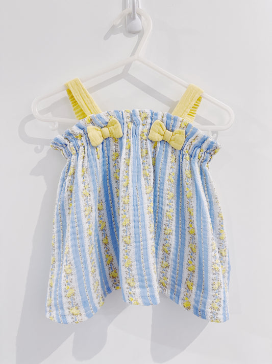 Odalys Floral Stripe Ruffle Bloomer Set