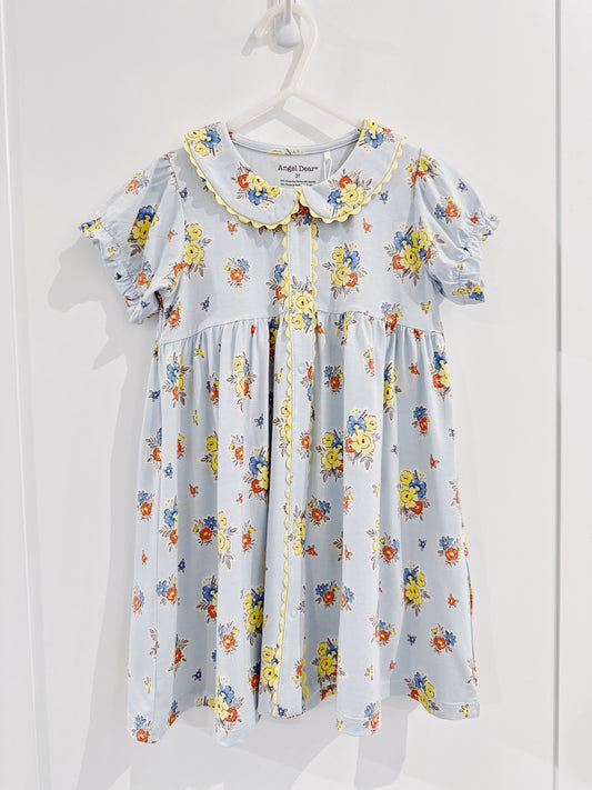 Country Stitch Floral Puff Sleeve Dress with Bloomers