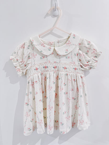 Dainty Buds & Bows Smocked Dress Set
