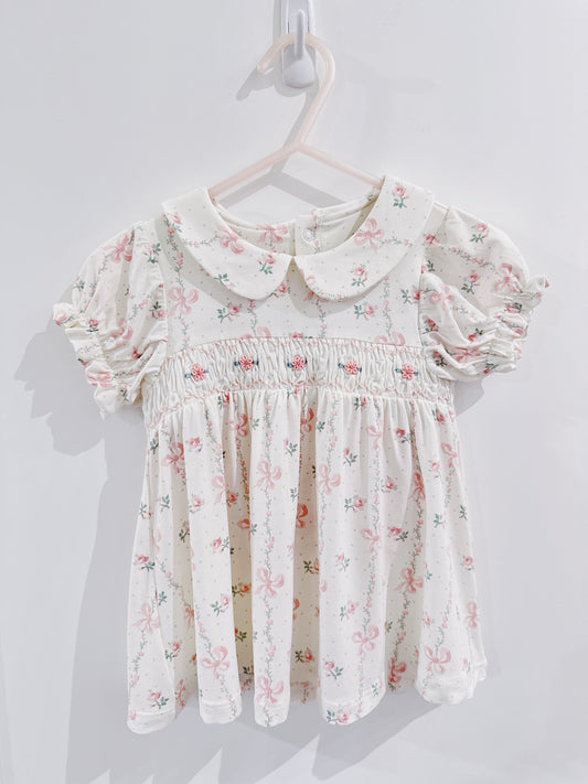 Dainty Buds & Bows Smocked Dress Set