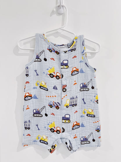 Crayon Construction Sleeveless Shortie Romper