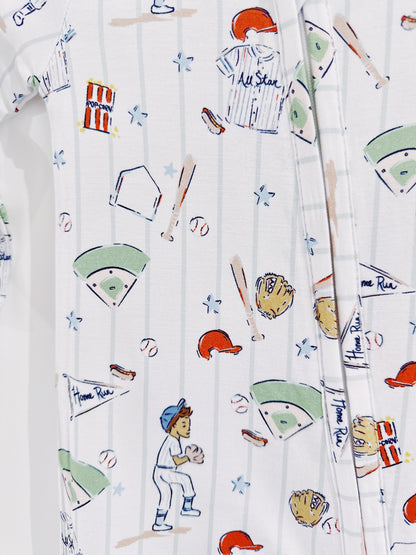 Homerun Baseball 2 Way Zipper Footie