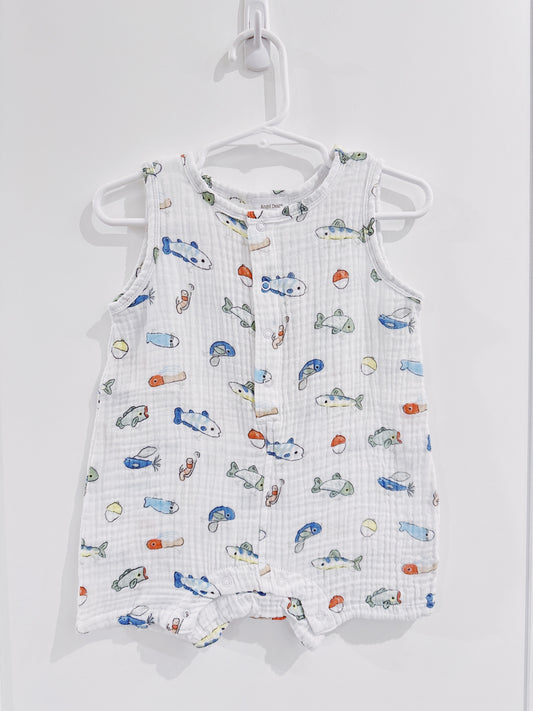 Fishing Lures Sleeveless Shortie Romper