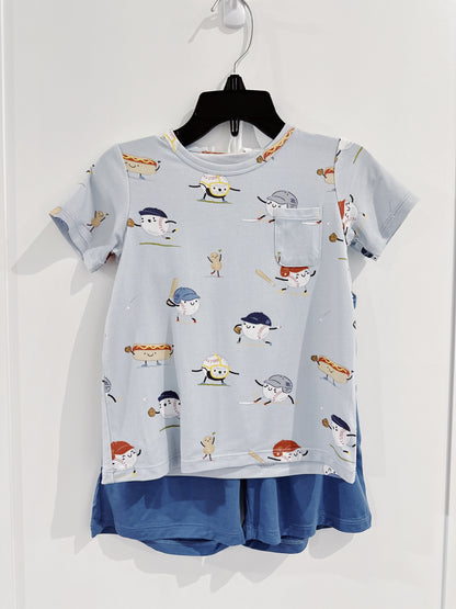 Baseballs Playing Baseball Short Set