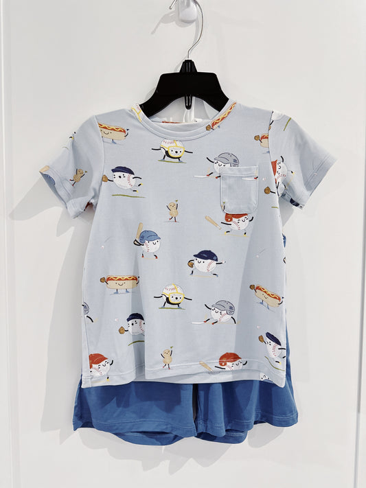 Baseballs Playing Baseball Short Set