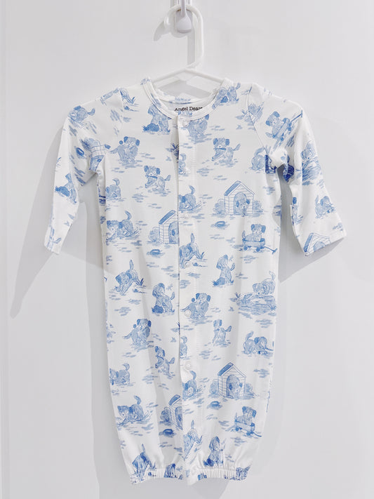 Blue Puppy Toile Converter Gown