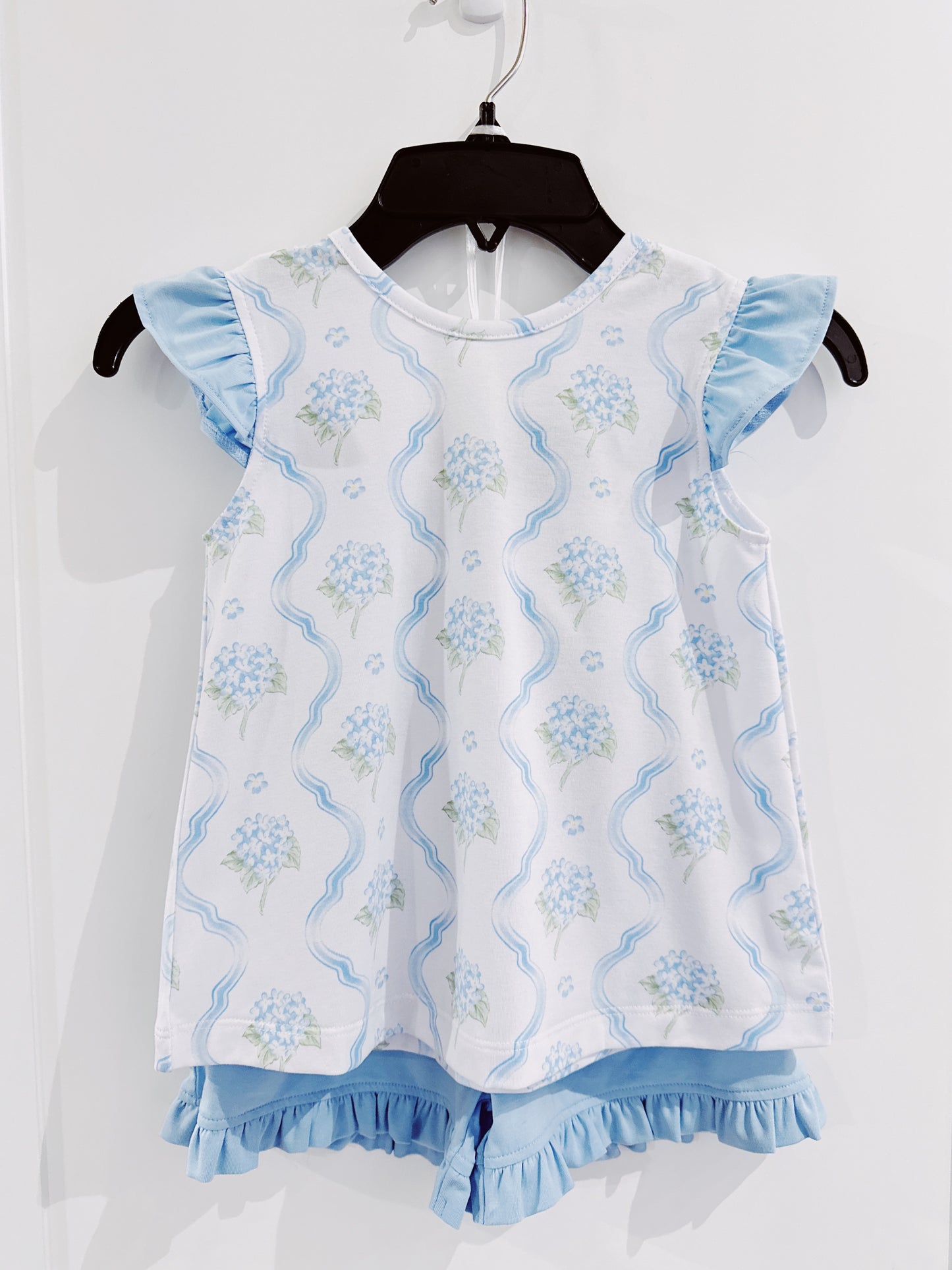 Blue Hydrangea Short Set
