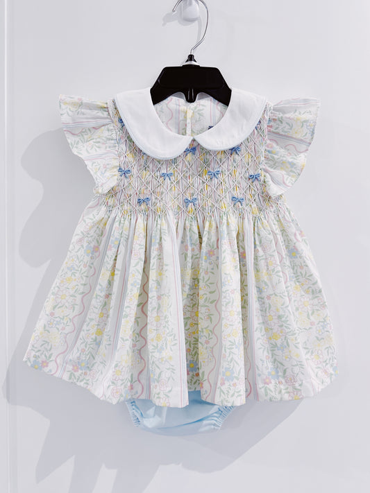 Spring Bouquet Smocked Bloomer Set