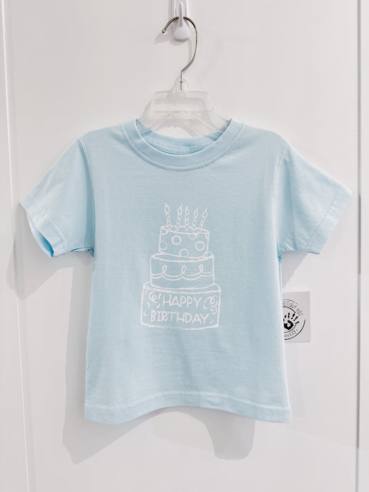 Light Blue Birthday Cake Tee