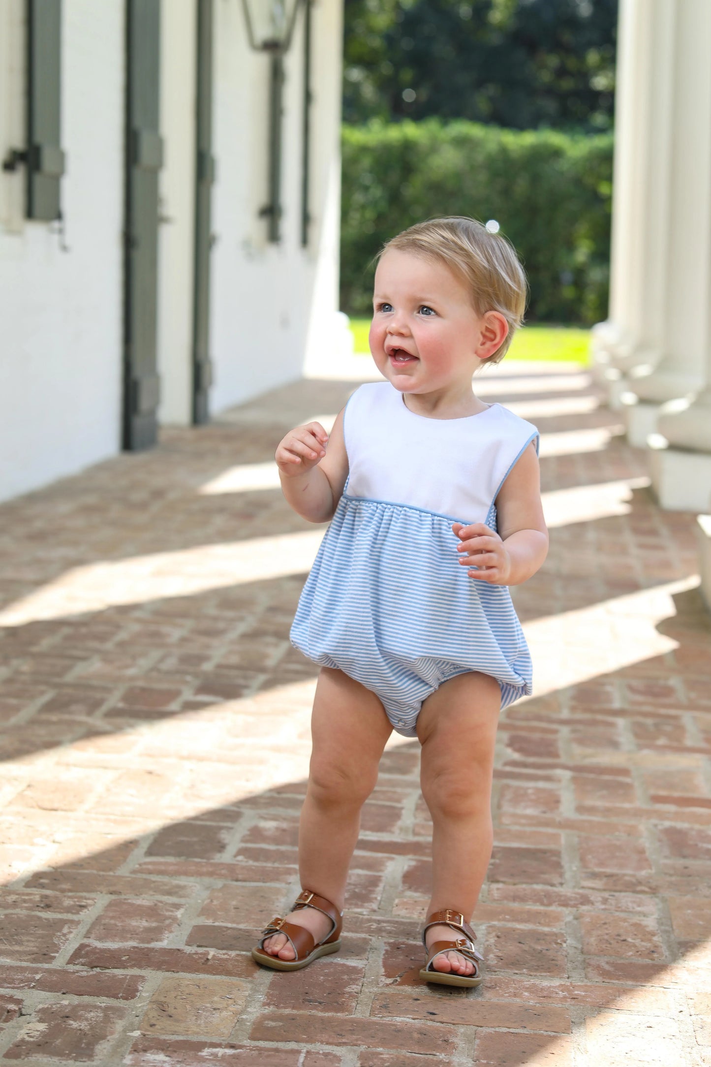 Cornflower Blue Stripe Noah Bubble