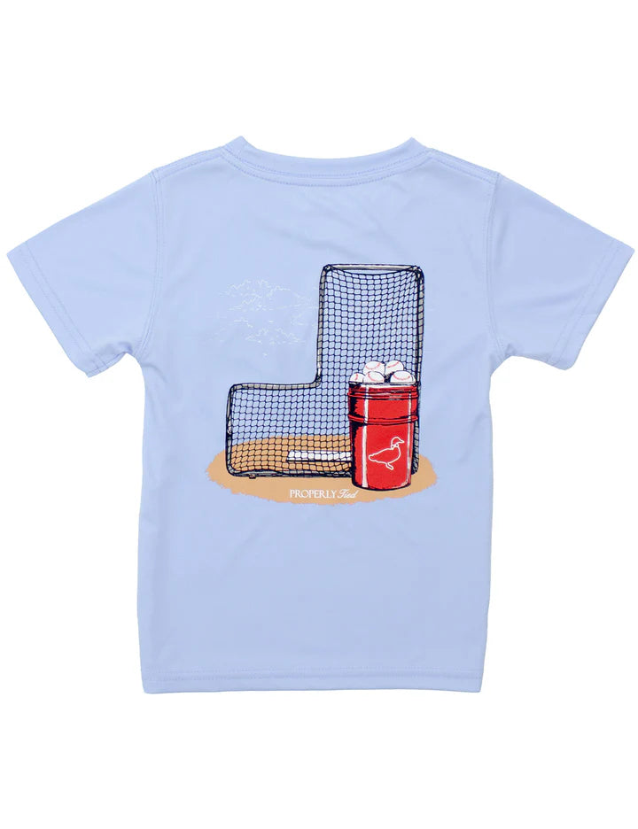 Light Blue Performance Baseball Bucket Tee