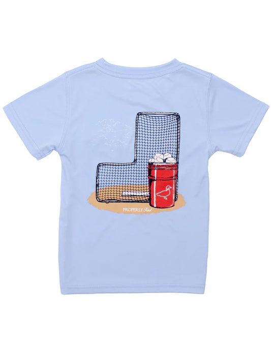 Light Blue Performance Baseball Bucket Tee
