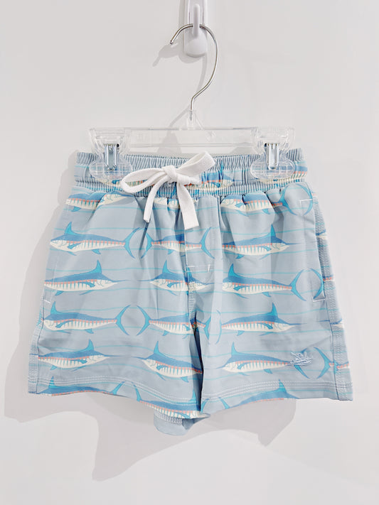 Coral Swordfish Swim Trunk