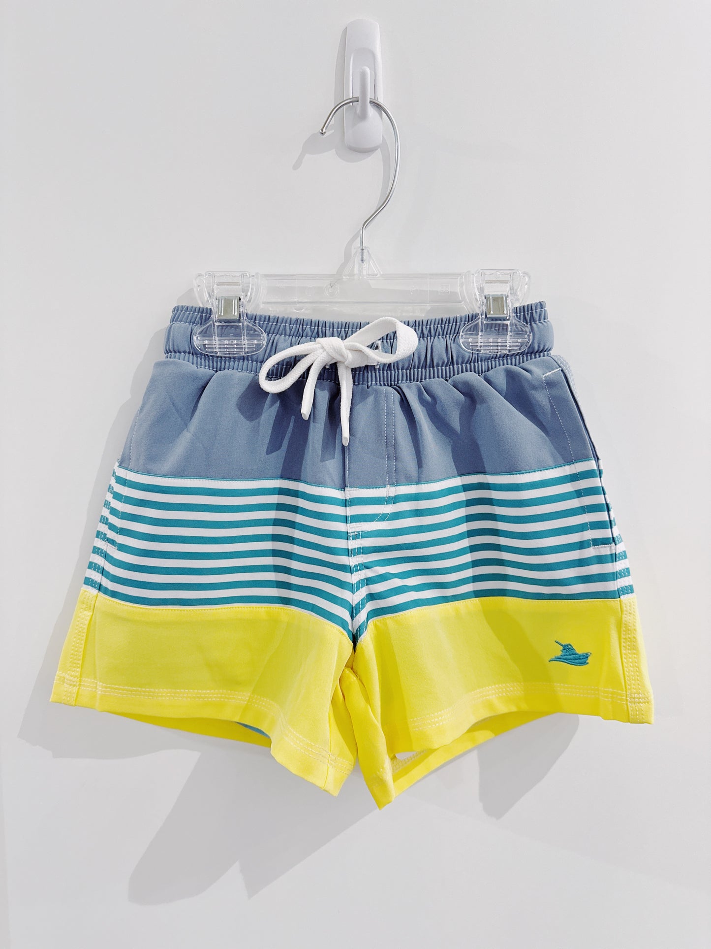 Blue Colorblock Swim Trunk