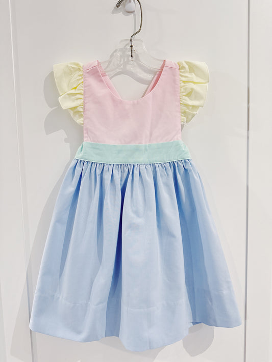 Colorblock Bow Back Dress