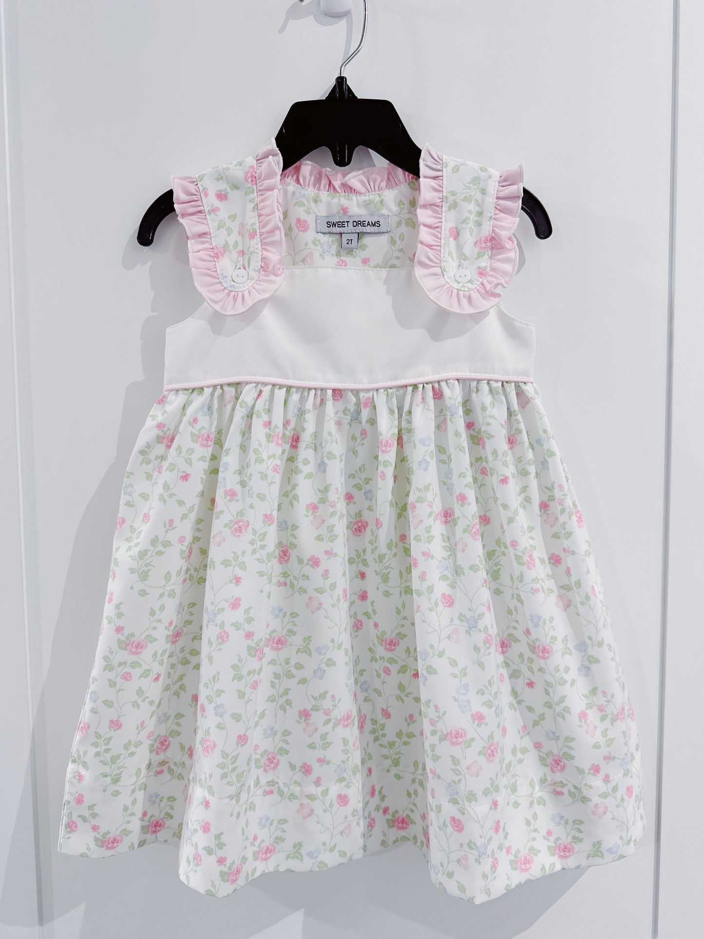 Pink Ruffle Floral Dress