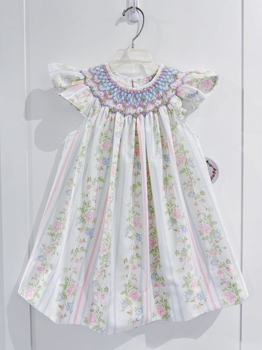 Floral Rose Smocked Dress