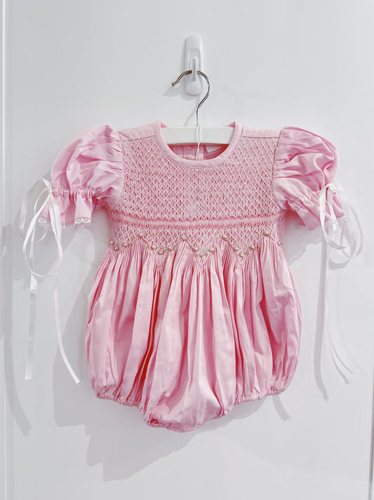 Pink Nikki Smocked Bodice Bubble