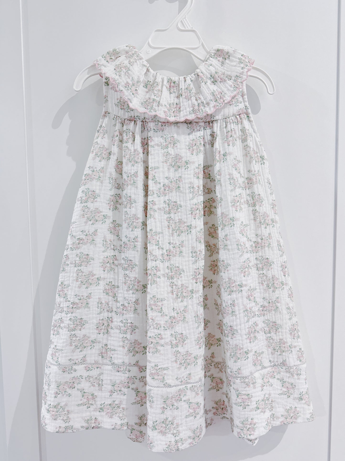 Pink Floral Bluffs Ruffle Dress