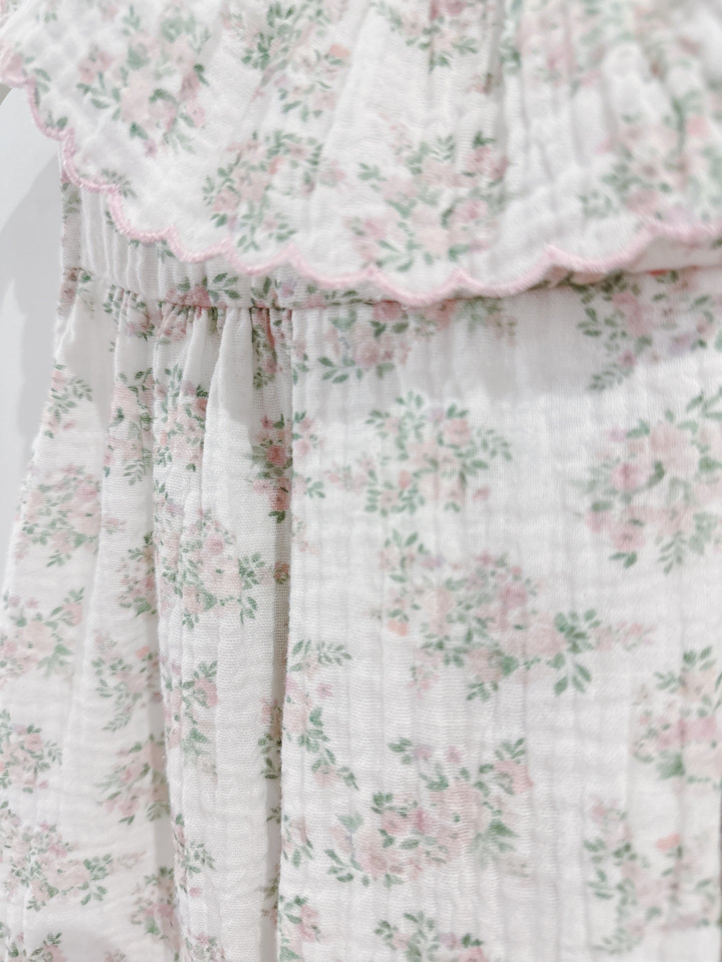 Pink Floral Bluffs Ruffle Dress