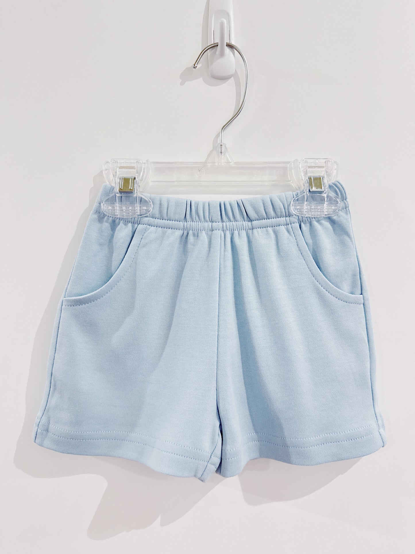 Light Blue Jersey Pocket Shorts