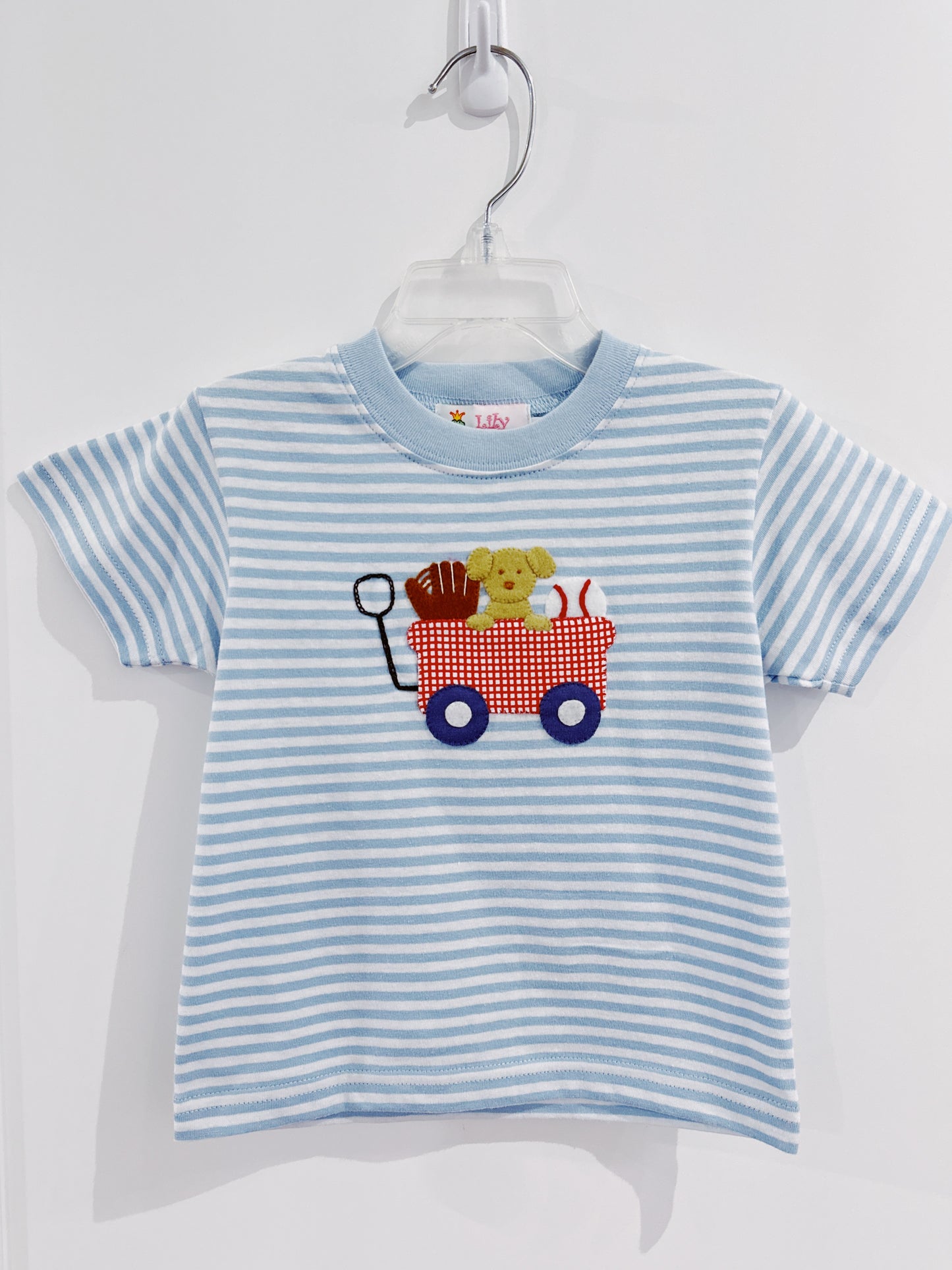 Baseball Puppy in Wagon Tee