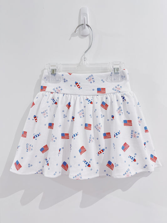 Flag & Fireworks Gathered Skort