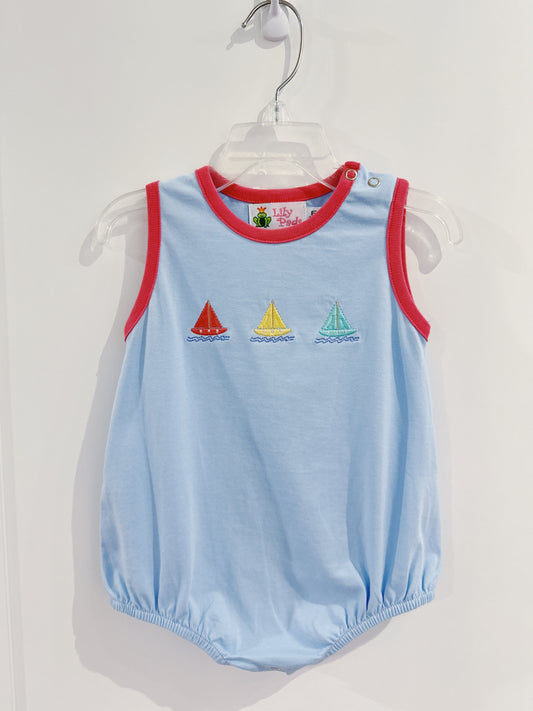 Sailboat Icons Embroidered Bubble