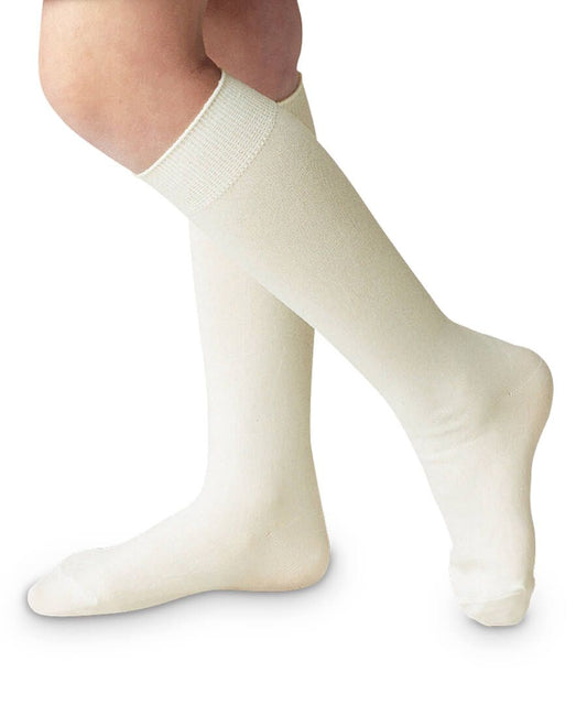 Jefferies Socks Classic Pearl White Nylon Knee High Socks 1 Pair