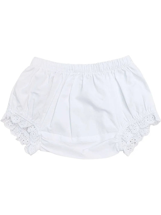 White Eyelet Lace Trim Bloomer