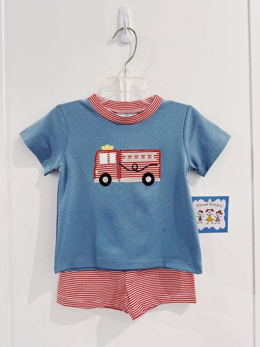 Firetruck Boys Short Set