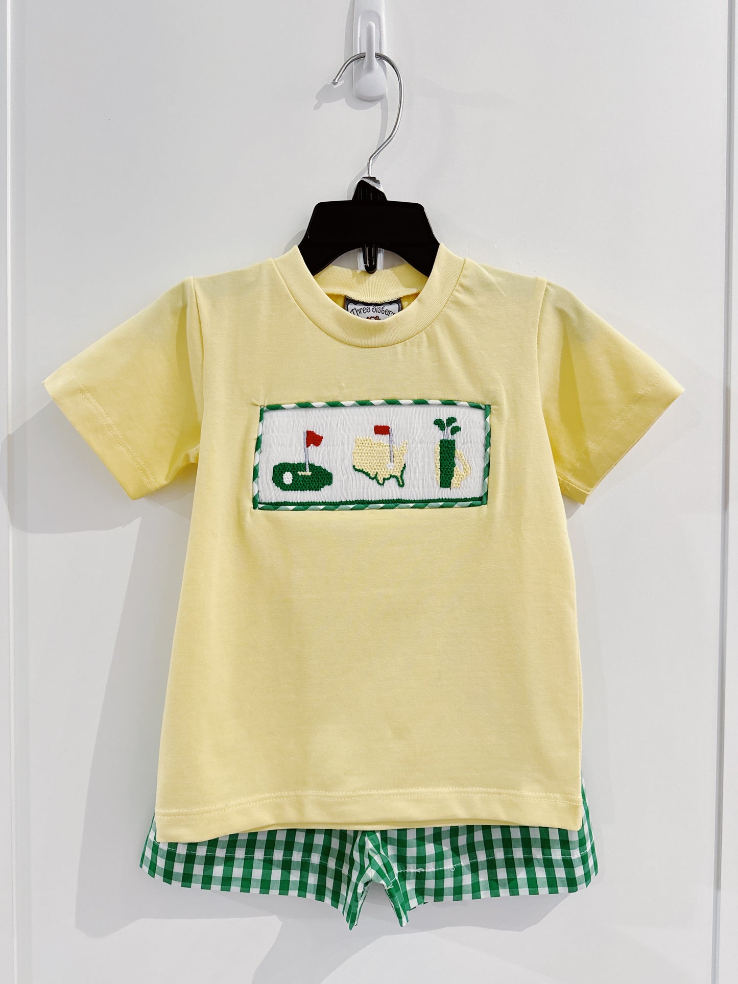 Golf Smocked Boys Short Set