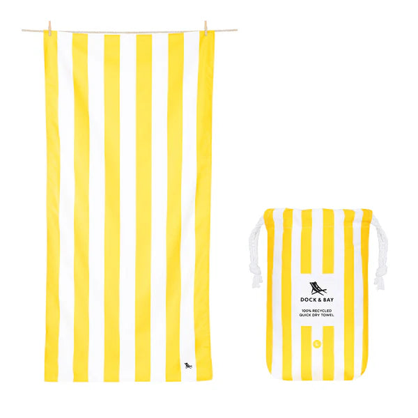 Dock & Bay Boracay Yellow Large Quick Dry Towel
