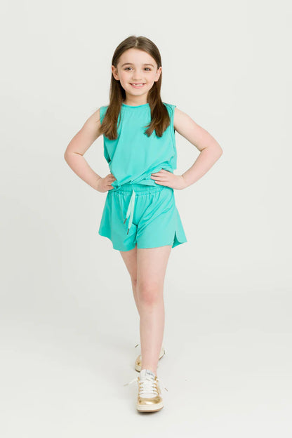 Belle Cher Teal Butterfly Shorts