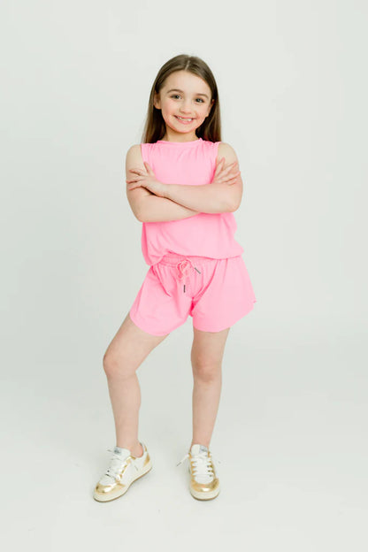 Belle Cher Neon Pink Butterfly Shorts