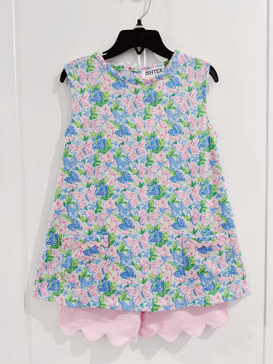 Ishtex Butterfly Print Short Set