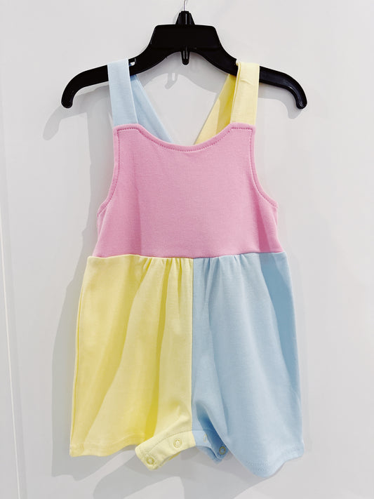 Millie Jay Pink,Blue & Yellow Emma Romper