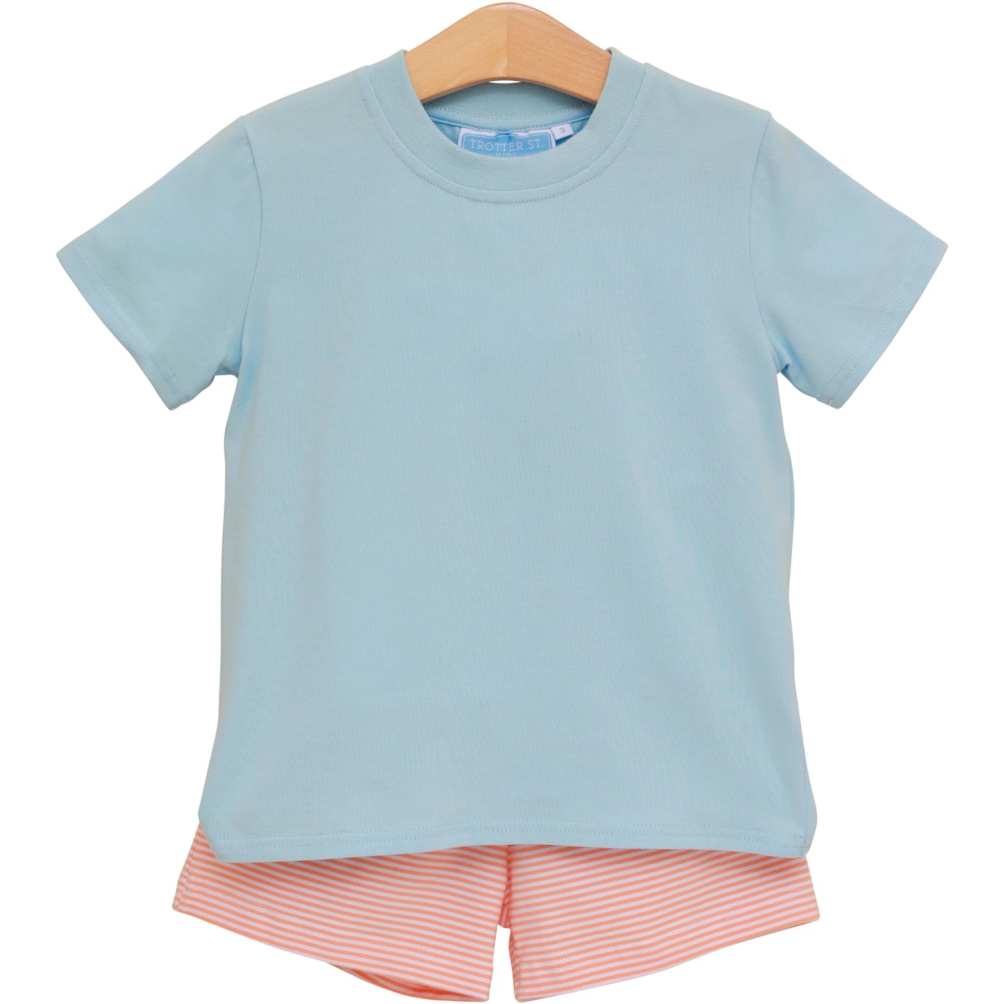 TSK Coral Stripe/Blue Shepherd Short Set
