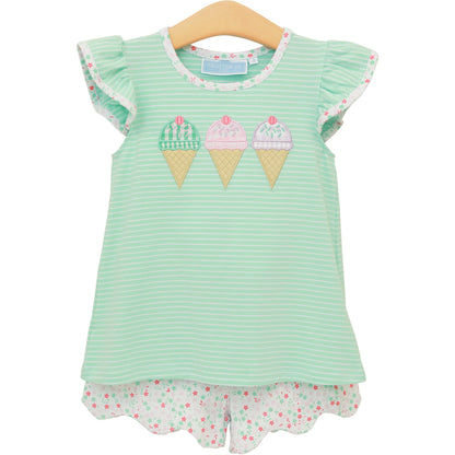 TSK Triple Scoop Flutter Short Set